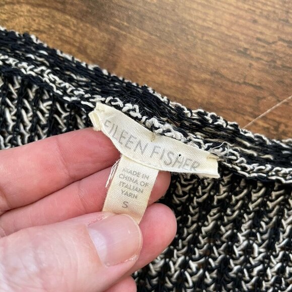 Eileen Fisher Womens Knit Top Sz Small Organic Linen Cotton Tencel Minimalist - Picture 7 of 7